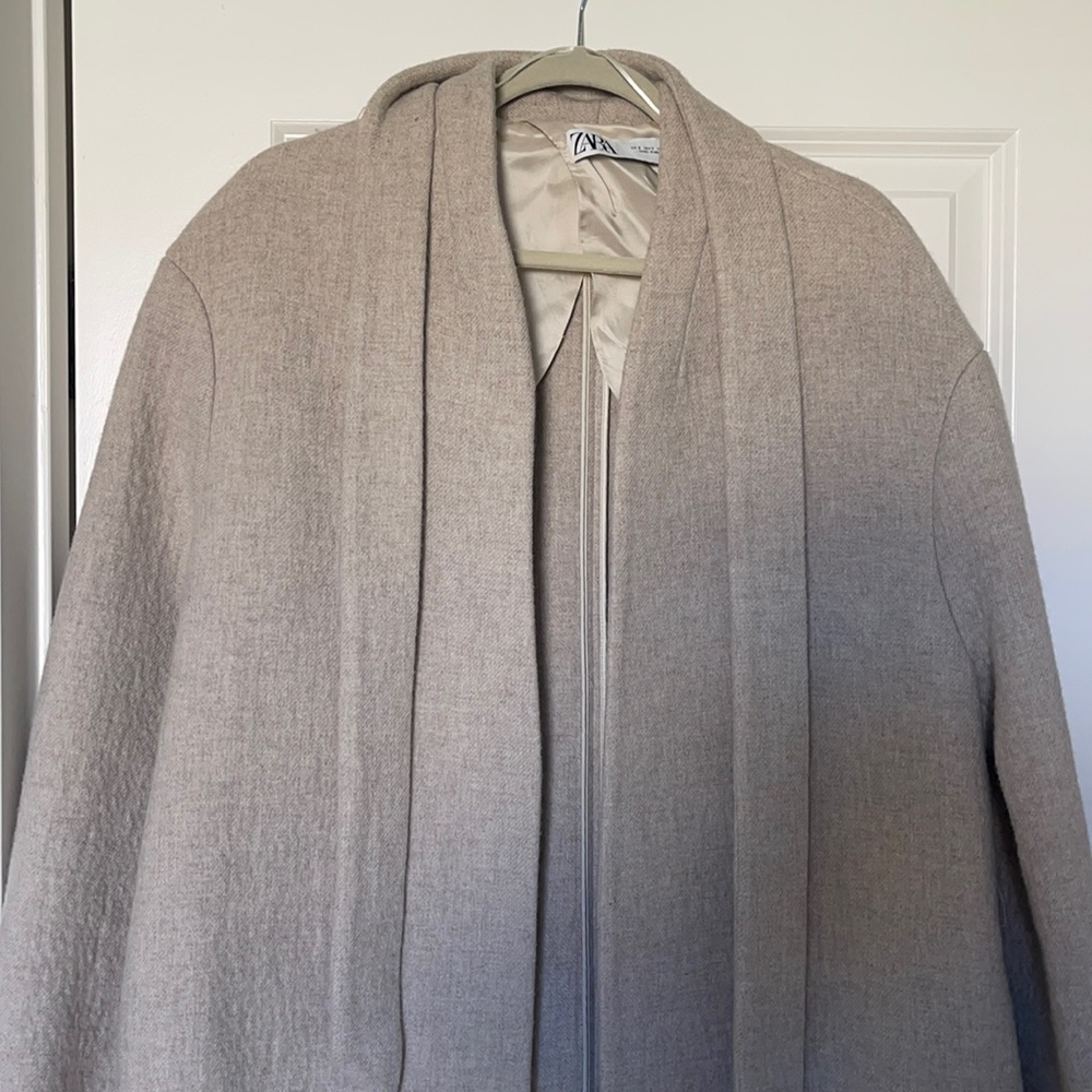 Zara Oversized Coat in Oatmeal